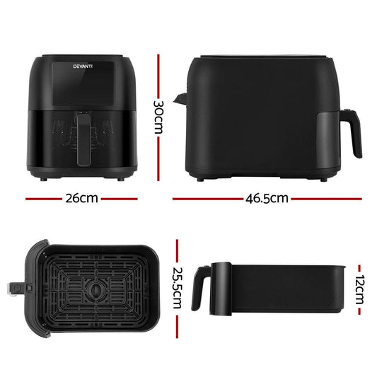 Devanti Air Fryer 8L LCD Fryers.