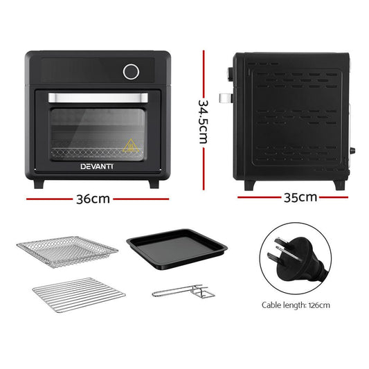Devanti Air Fryer 20L LCD Fryers Oven.