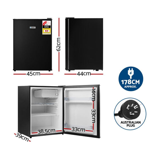 Devanti 70L Bar Fridge Black.