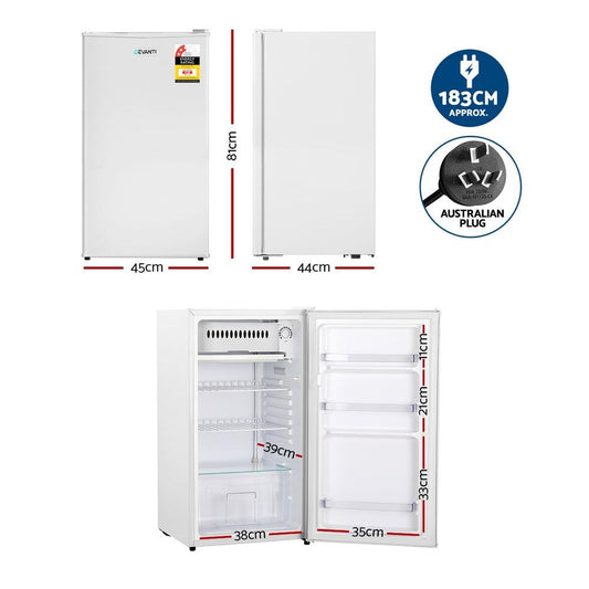 Devanti 95L Bar Fridge White.