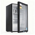 Devanti 105L Bar Fridge Glass Door Mini Fridge Countertop Cooler Black.