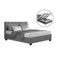 Artiss Bed Frame Double Size Gas Lift Grey VILA.