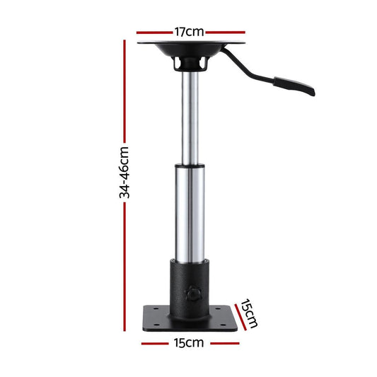 Seamanship Boat Seat Pedestal 34 - 46cm Adjustable Gas Lift 360 Degrees Swivel.