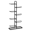 Everfit Ball Storage Rack Sports Equipment Organizer 7-Tier Holder for Garage Gym Black.