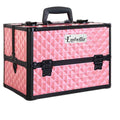 Embellir Portable Cosmetic Beauty Makeup Case - Diamond Pink.