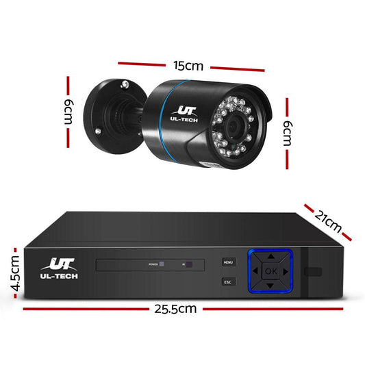UL-TECH 1080P Security Camera System 8CH DVR with 8 CCTV Bullet Cameras.