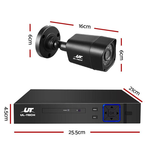 UL-TECH 1080P Security Camera System 8CH DVR with 8 CCTV Square Cameras.