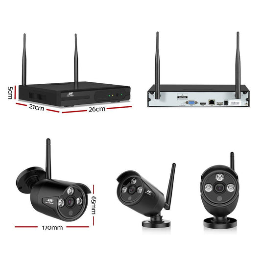 UL-tech Wireless CCTV Security System 8CH NVR 3MP 6 Bullet Cameras.