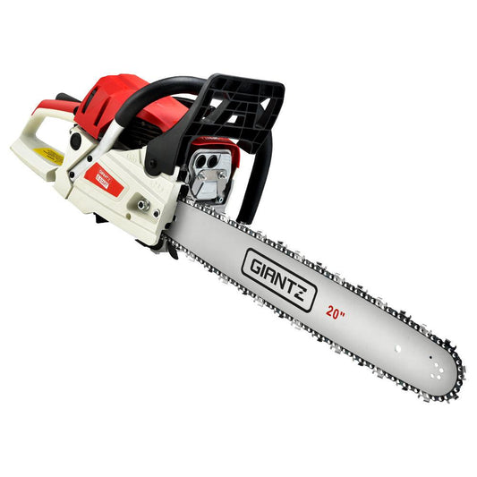 Giantz 58cc Petrol Chainsaw 20 Inch Bar Chain Saw Tree Pruner 2 Stroke E-Start.