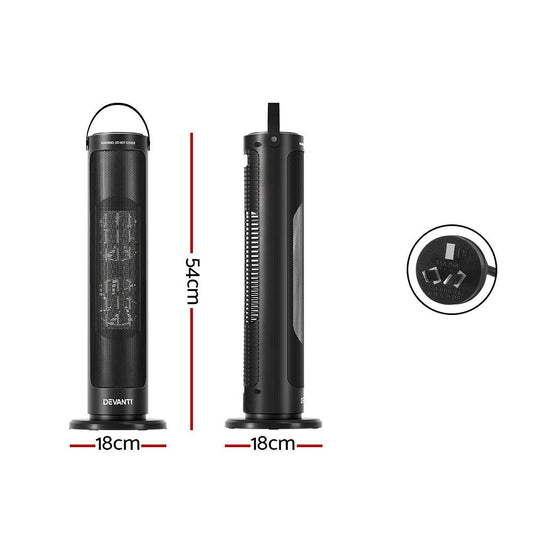 Devanti Ceramic Tower Heater 2000W.
