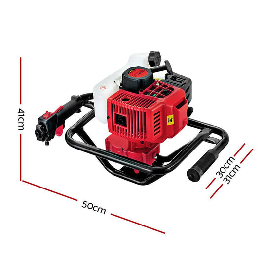 Giantz Post Hole Digger Motor Only Petrol Engine Red.