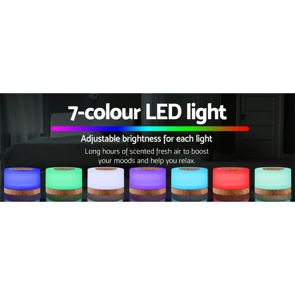 Devanti Aroma Diffuser Aromatherapy Light Wood 500ml.