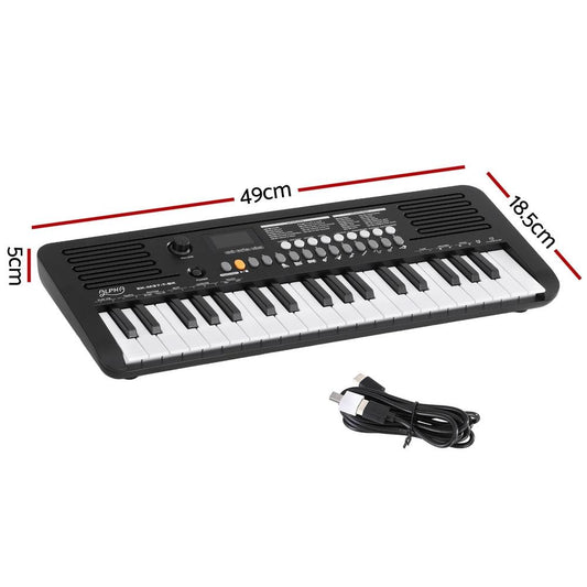 Alpha 37-Key Digital Piano Keyboard Electric Black.