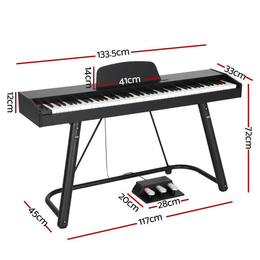 Alpha 88 Keys Electronic Piano Keyboard Digital Electric w/ Stand Semi-Weighted.