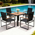 Gardeon 5PCS Outdoor Dining Set Table and Chairs Patio Garden Furniture Bistro Set.
