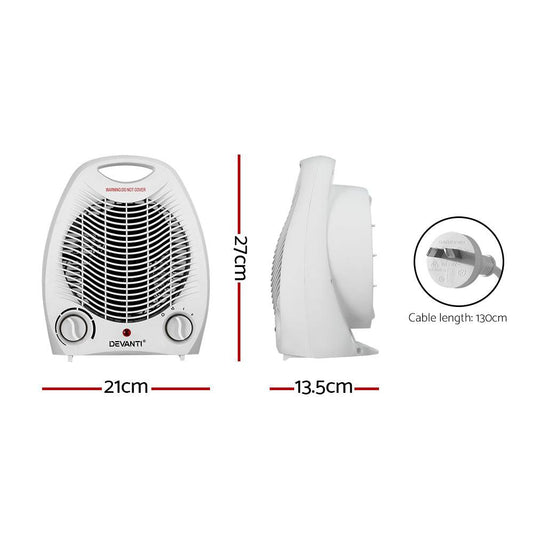 Devanti Electric Fan Heater 2000W.
