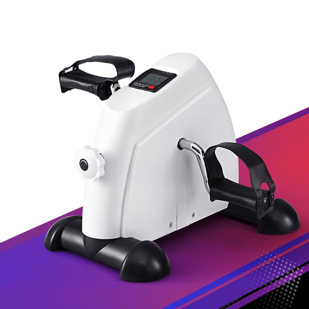 Everfit Pedal Exerciser Mini Exercise Bike Cross Trainer Under Desk Bike White.