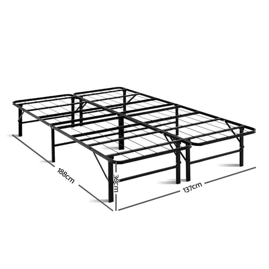 Artiss Folding Bed Frame Metal Base - Double.