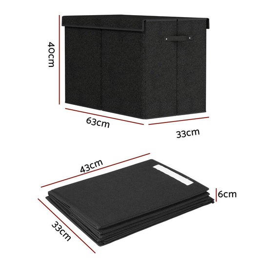 Keezi Large Toy Box Chest Storage with Flip-Top Lid Foldable Organizer Bins.