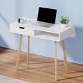 Artiss Computer Desk Drawer Cabinet Shelf White 90CM.