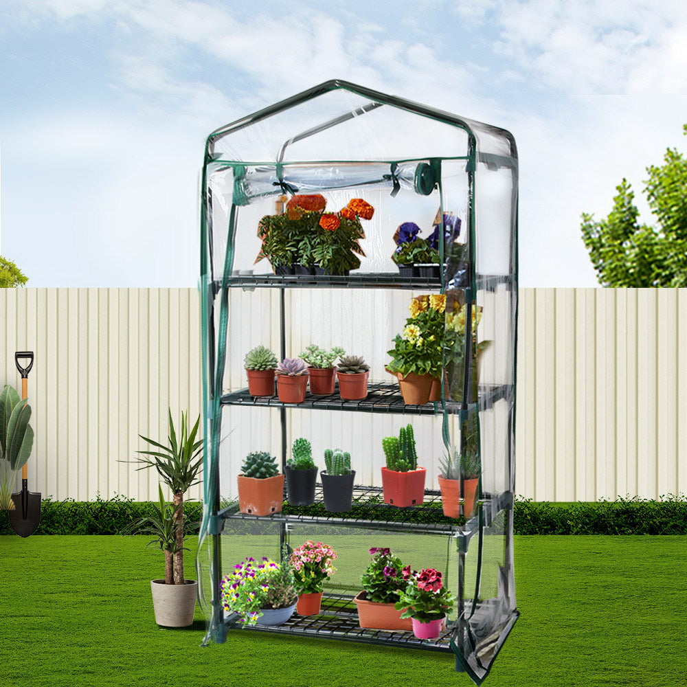 Green Fingers Greenhouse 4 Tiers Mini Green House Garden Bed Planter Box 1.6x0.7x0.5M.