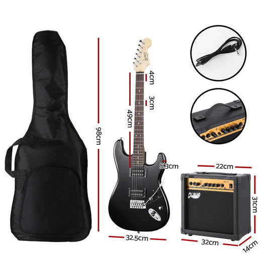 Alpha Electric Guitar Music String Instrument 20W Amplifier Black.