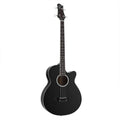 Alpha 43" Acoustic Bass Guitar Black 4-Band EQ.