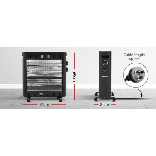 Devanti 2200W Infrared Heater Radiant Heaters.
