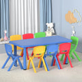 Keezi 9PCS Kids Table and Chairs Set Children Study Desk Furniture Plastic 8 Chairs.