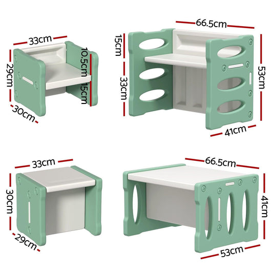 Keezi 3PCS Kids Table and Chairs Set HDPE.