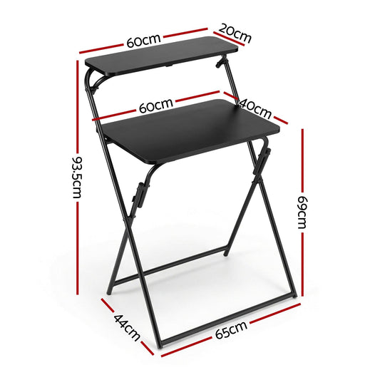 Artiss Laptop Desk Foldable Study Desk Home Office Black.