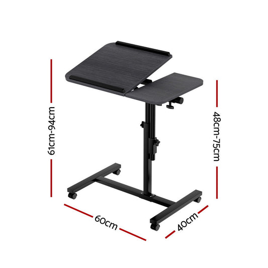Artiss Laptop Desk Table Fan Cooling Black 60CM.
