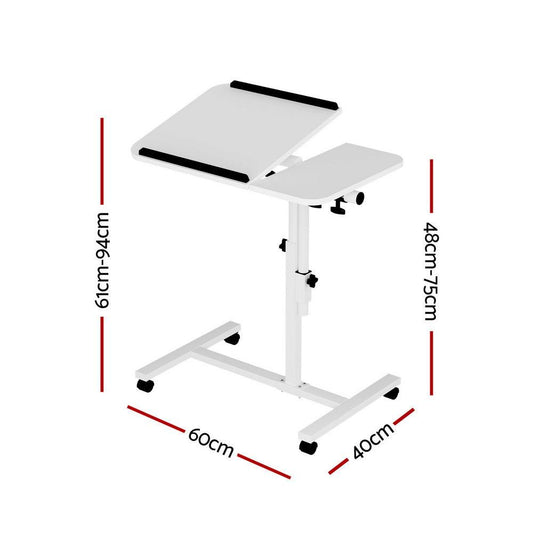 Artiss Laptop Desk Table Fan Cooling White 60CM.