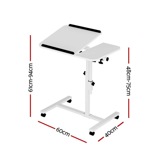 Artiss Laptop Desk Table Fan Cooling White 60CM.