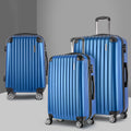 Wanderlite 3 Set Luggage 20-24-28 Inch with TSA Lock Spinner Hard Shell Travel Suitcase Luggage Organiser Case Blue.