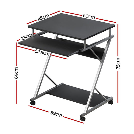 Artiss Computer Desk Keyboard Tray Shelf Black 60CM.