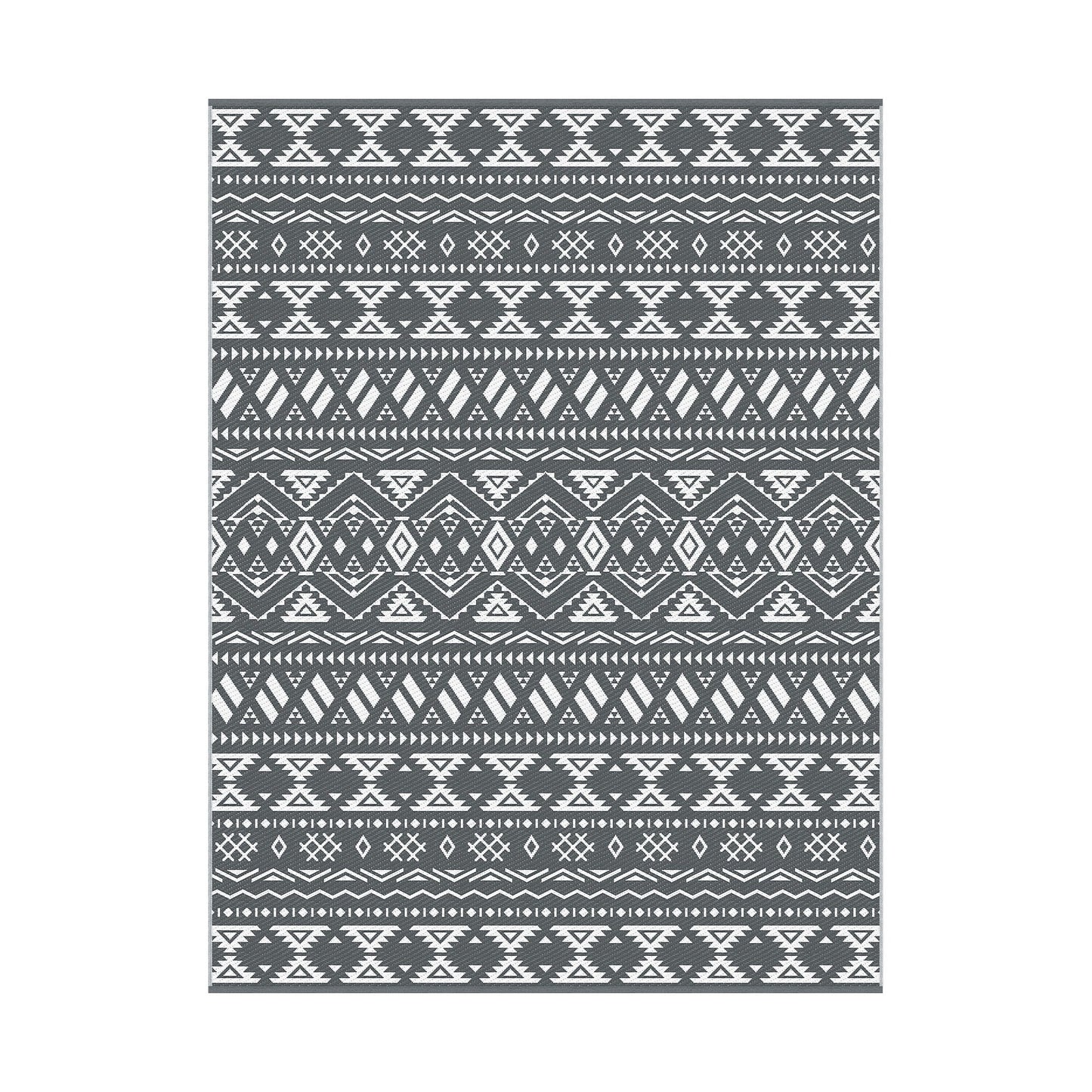 Gardeon Outdoor Rugs 274x366cm Large Carpet Reversible Area Mat PP Dual-Sided Patio Rug Bohemian