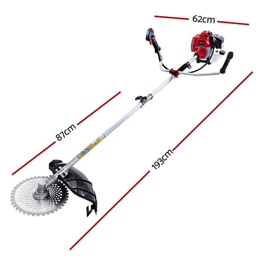 Giantz Pole Chainsaw Petrol Hedge Trimmer Tree Pruner 5 In 1.