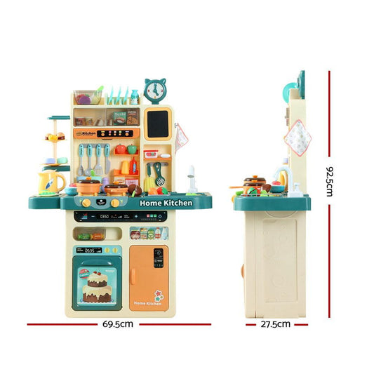 Keezi Kids Kitchen Pretend Play Set Cooking Sound Steam Light Function.