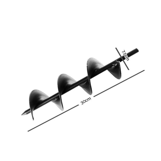 GIANTZ Power Garden Auger Small Earth Planter 75 X 300MM Black.