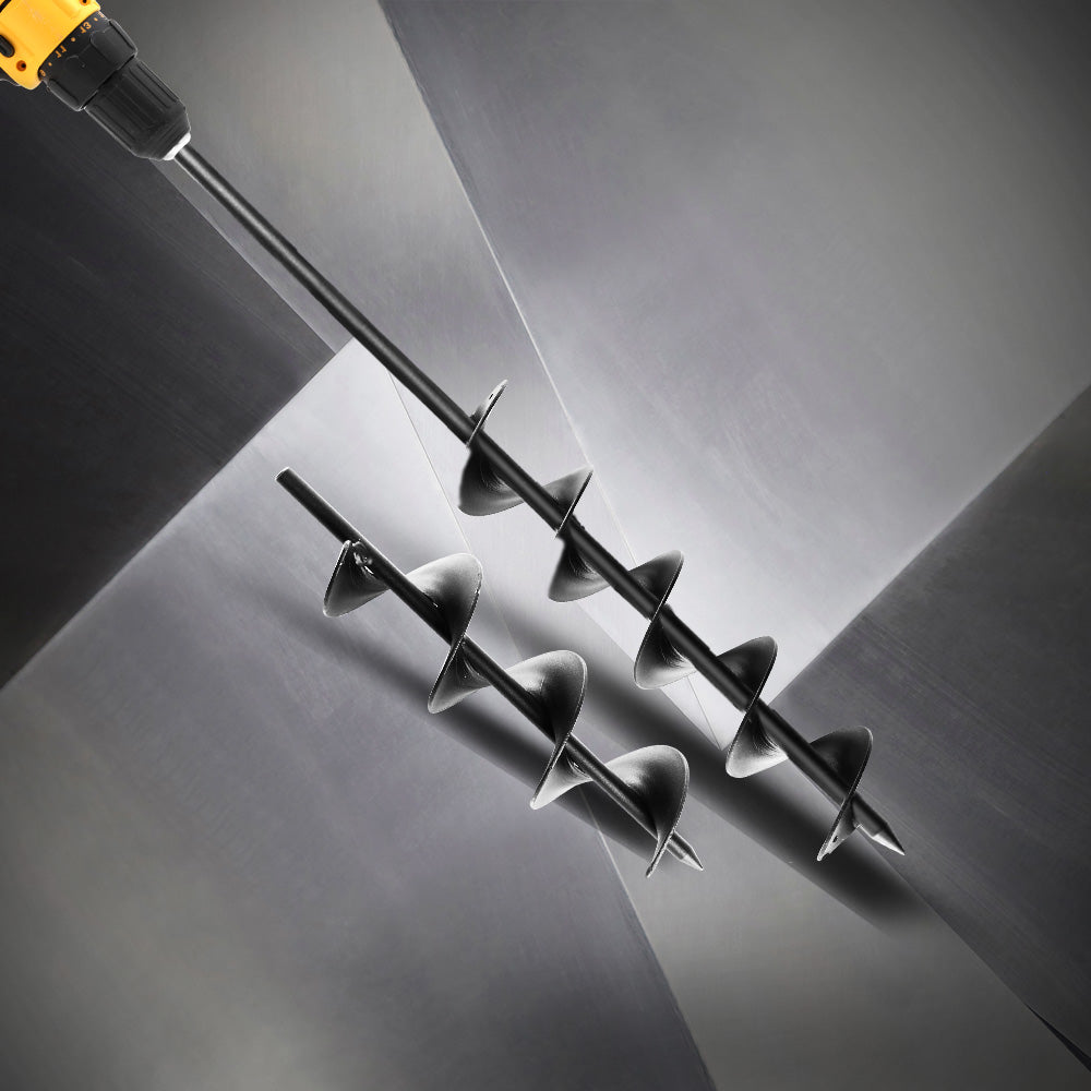 Giantz Power Garden Spiral Auger Hole Digger Earth Drill Bit Φ75x300 & 600mm.