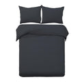Giselle Bedding Quilt Cover Set Classic Black Queen.