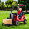 Rigo Kids Electric Ride On Car Forklift Loader Toys Cars Horn Remote 12V Red.