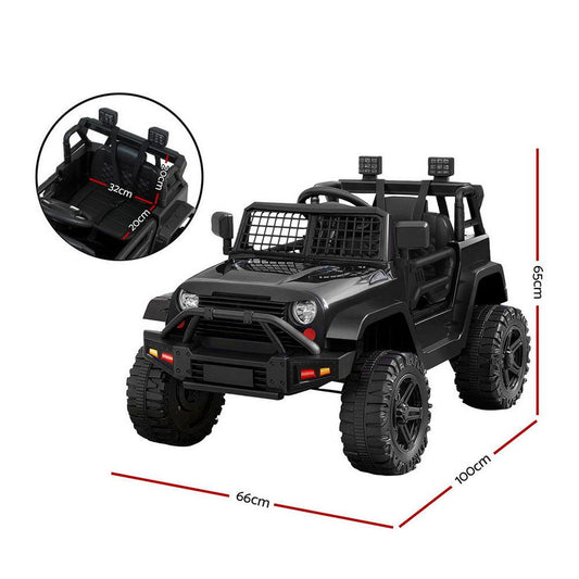 Rigo Kids Electric Ride On Car Jeep Toy Cars Remote 12V Black.
