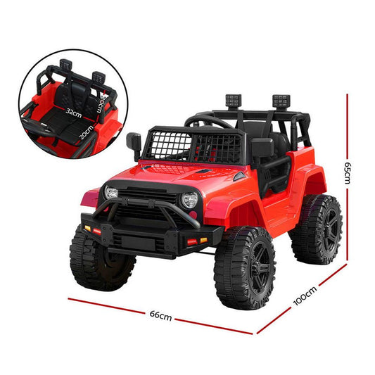 Rigo Kids Electric Ride On Car Jeep Toy Cars Remote 12V Red.