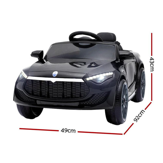 Rigo Kids Electric Ride On Car Toys Cars Horn Music Remote Control 12V Black.