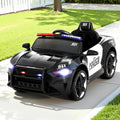 Rigo Kids Ride On Car Electric Patrol Police Cars Battery Powered Toys 12V Black.