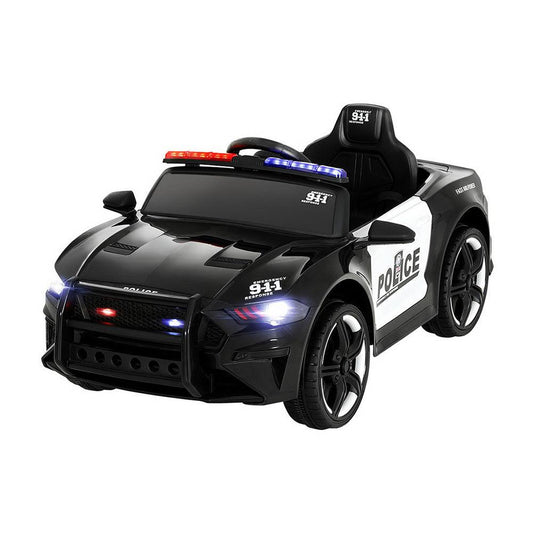 Rigo Kids Ride On Car Electric Patrol Police Cars Battery Powered Toys 12V Black.