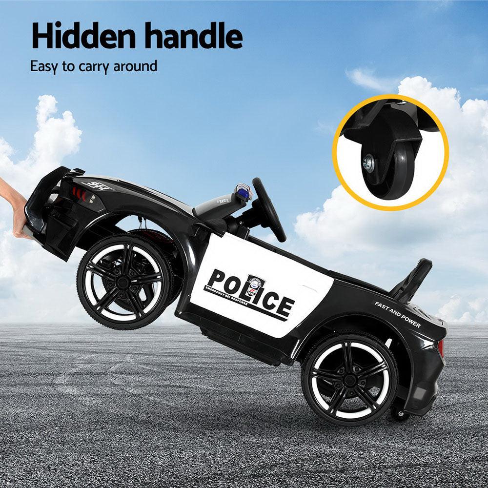 Rigo Kids Ride On Car Electric Patrol Police Cars Battery Powered Toys 12V Black.