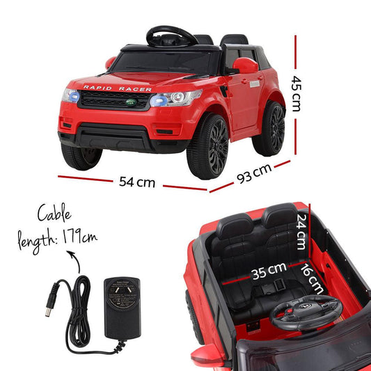 Rigo Kids Electric Ride On Car SUV Range Rover-inspired Cars Remote 12V Red.